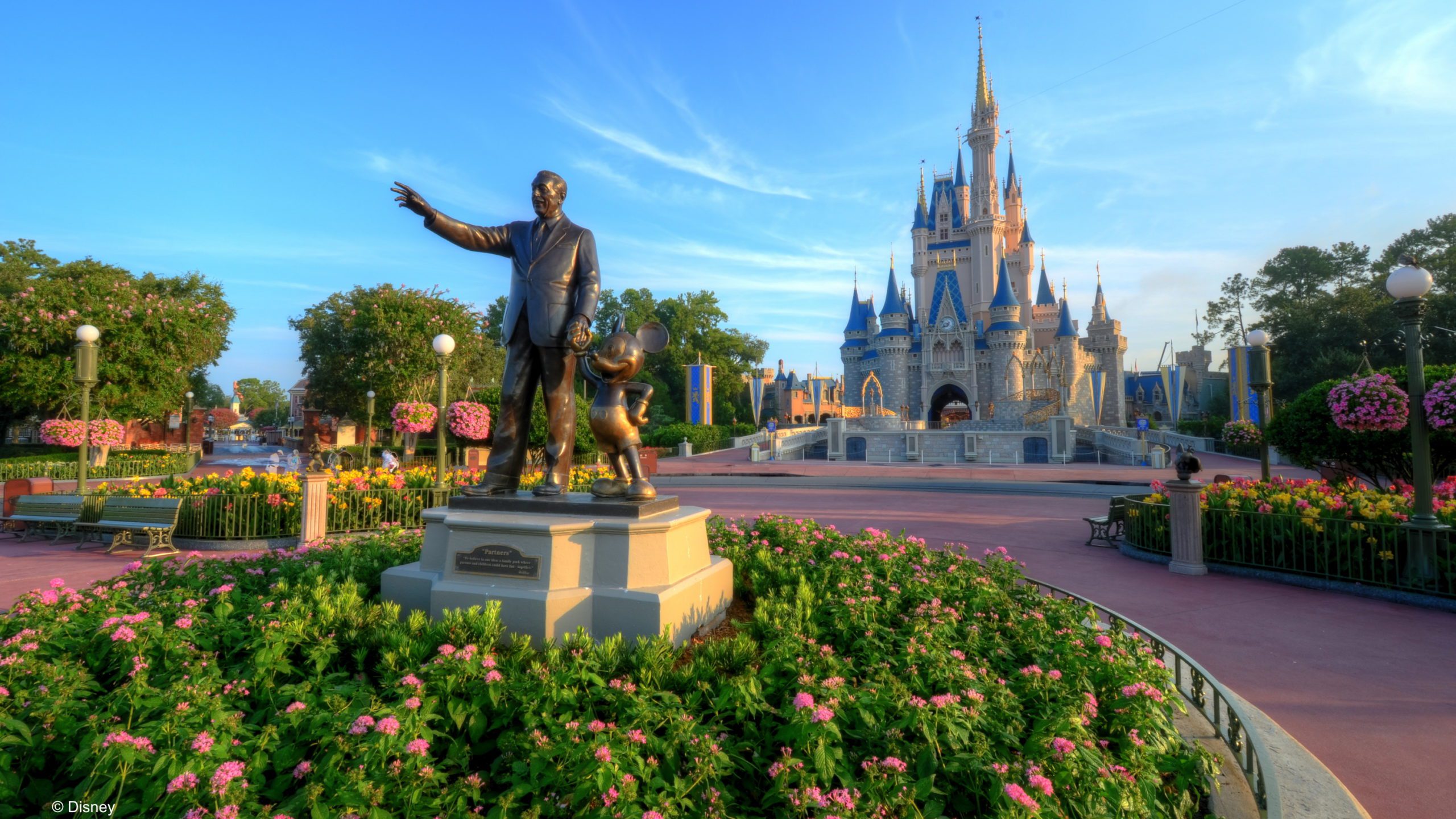 Walt Disney World's Magic Kingdom with Partners Statue and Cinderella Castle