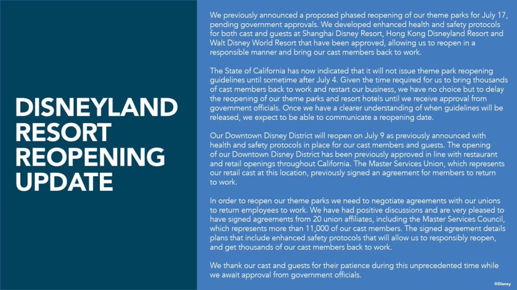 Frühzeitiges Geburtstagsgeschenk: Disneyland öffnet wieder zum 65. Jubiläum 4 Disneyland Resort Reopening Update