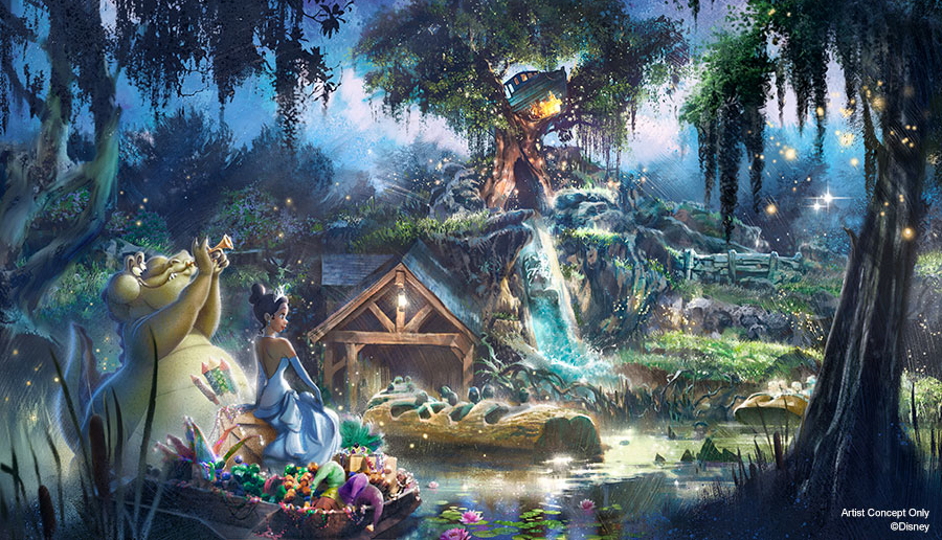 Princess and the Frog Splash Mountain concept art