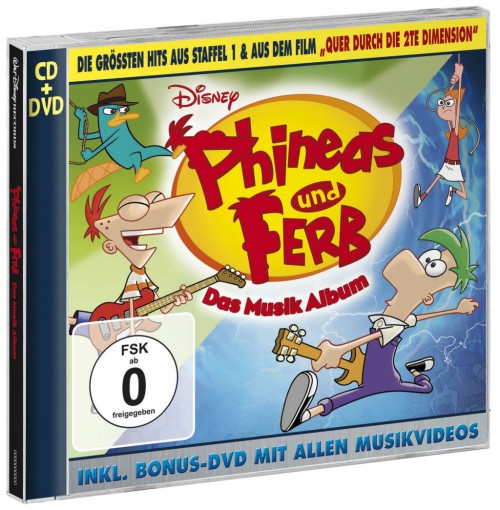 Packshot 3D PhineasundFerb Musik ALbum CD DVD