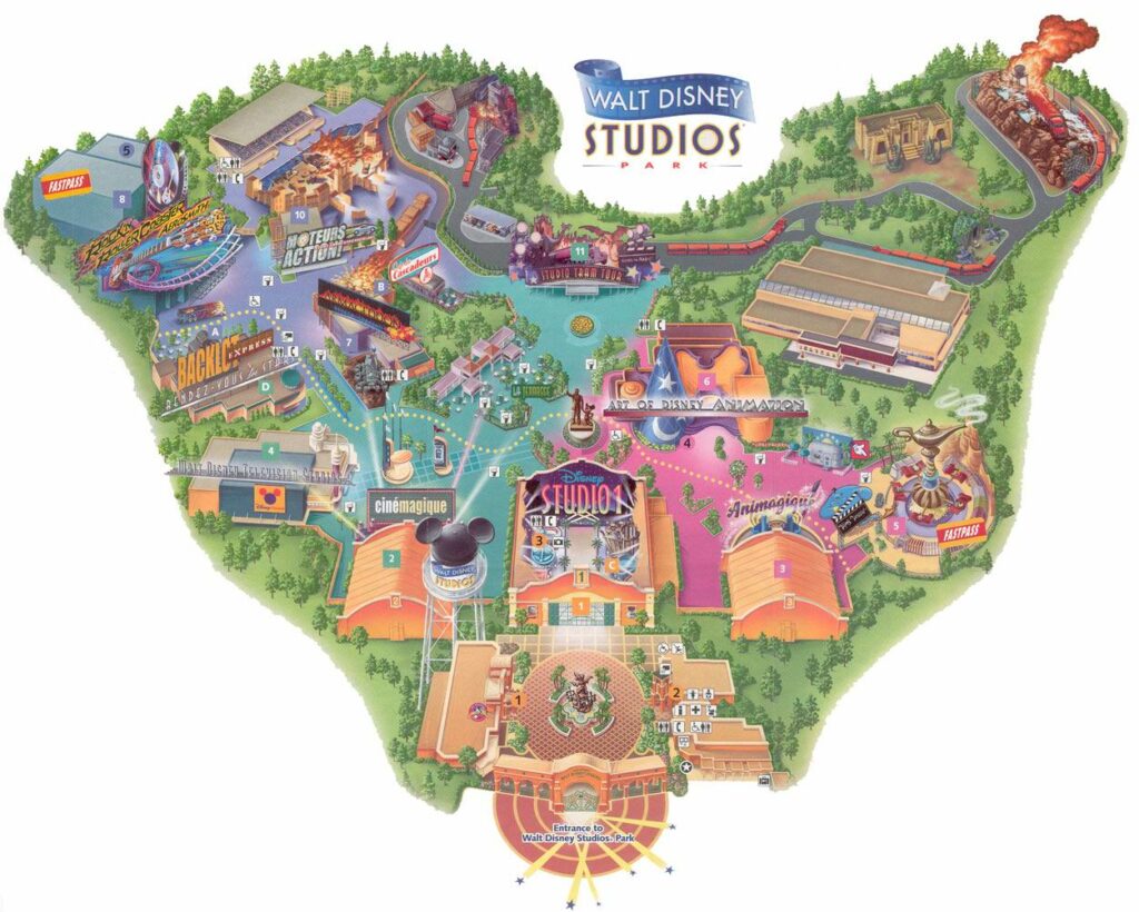Disneyland Paris History Teil 4: Von der Erde zum Mond und zum zweiten Themenpark 4 WDS Park Map 2002