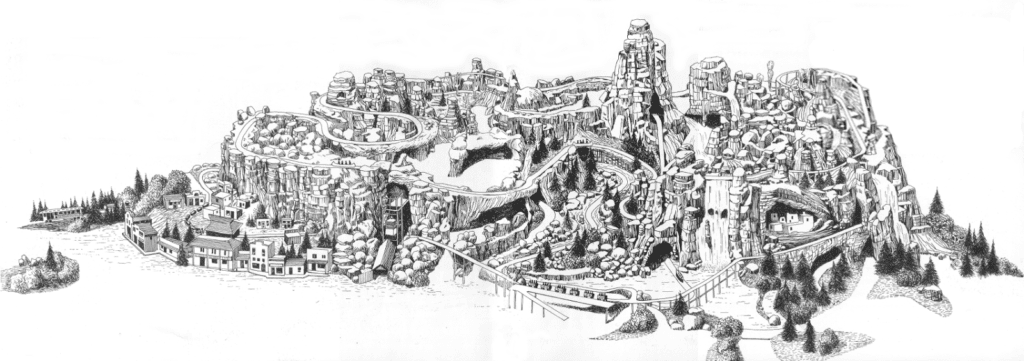 Modell-Zeichnung von Wester River Expedition im Magic Kingdom