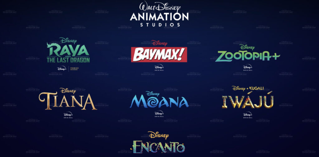 Walt Disney Animation Studios Projekte für Disney+