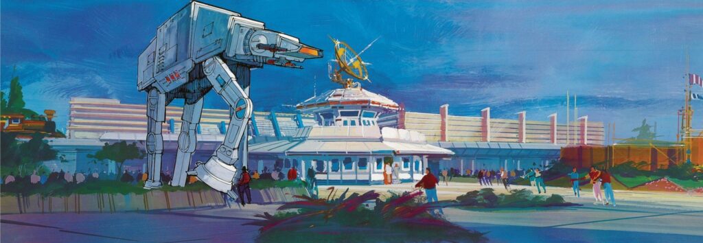 Star Tours: die erste Star Wars Attraktion 8 Konzeptzeichnung für Star Tours in Euro Disneyland