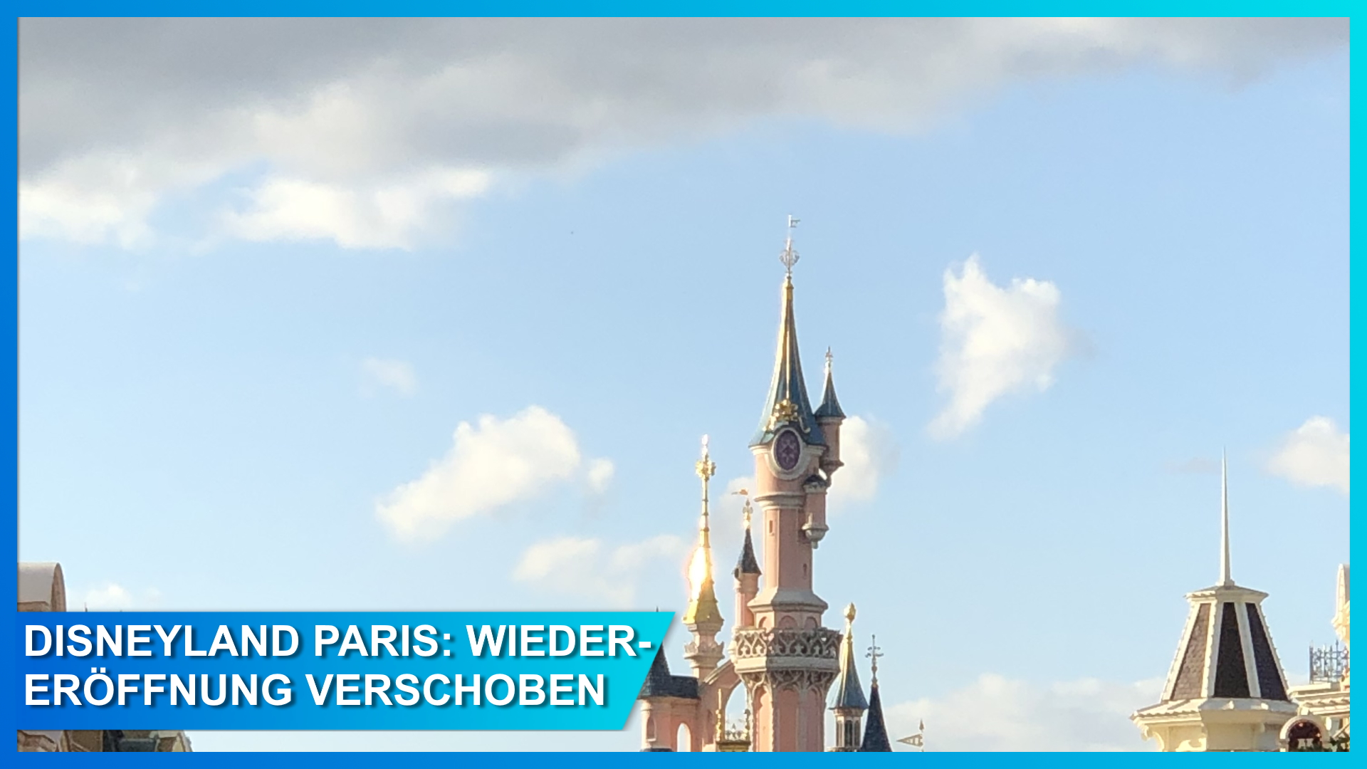 Graue Wolken über dem Schloss in Disneyland Paris