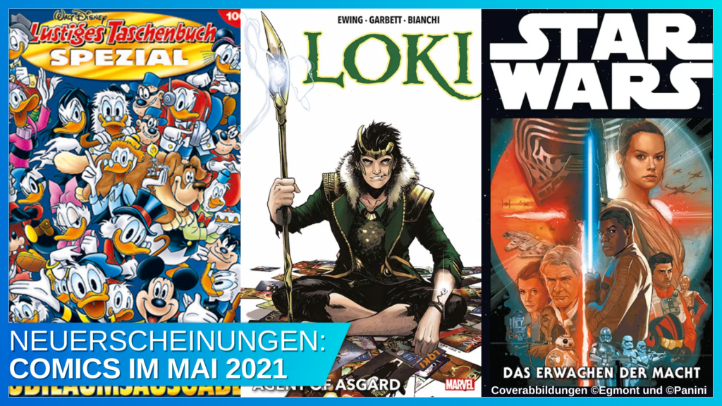 Disney Comic-Schau Mai 2021: Die neuesten Disney, Marvel und Star Wars Abenteuer 76 Coverbild Blogbeitrag Comics 05 2021 mit Banner