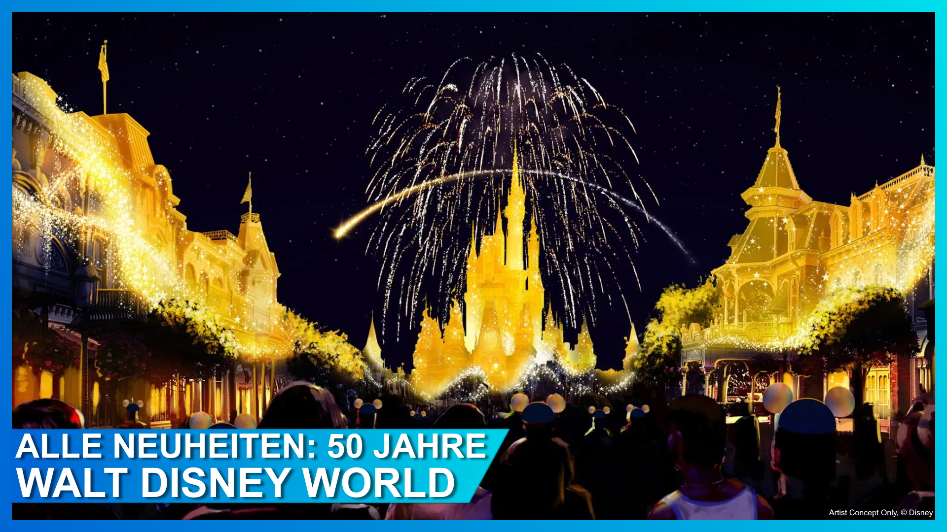 Disney Enchantment erleuchtet Cinderella Castle und die Main Street in Walt Disney World