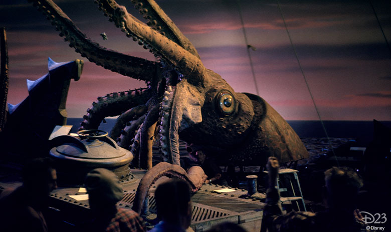 Jungle Cruise: Eine Opening Day Attraction wird zum Kino-Blockbuster 8 Your wires are showing 20000 Leagues Under the Seas climactic giant squid battle as originally filmed during a picturesque sunset