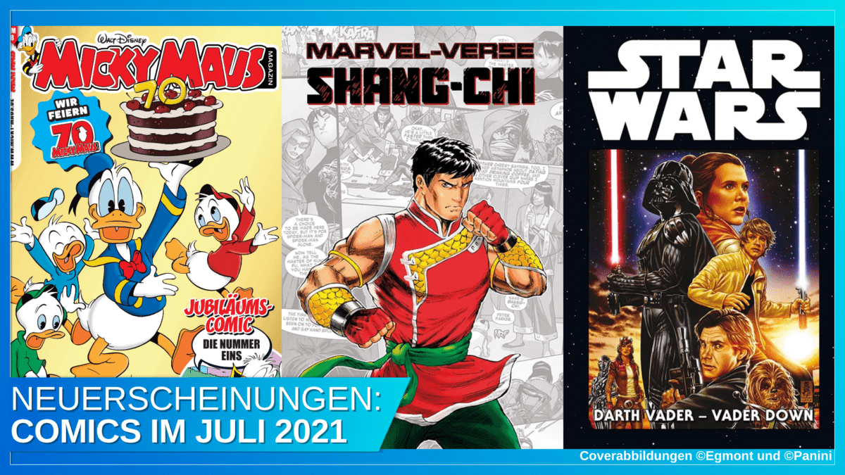 Disney Comic-Schau August 2021 70 Coverbild Blogbeitrag Comics 08 2021 mit Banner