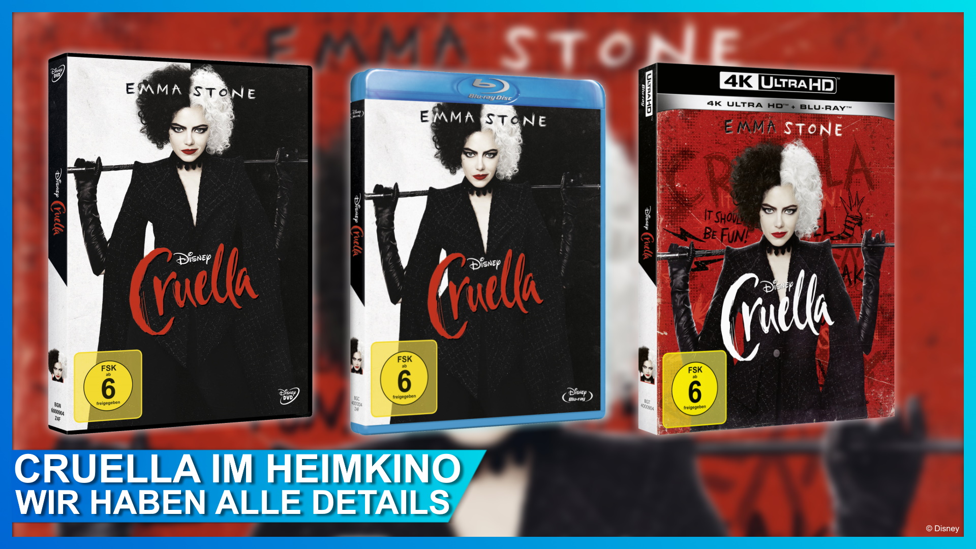 Cruella 4K Ultra HD Blu-ray DVD Disney+