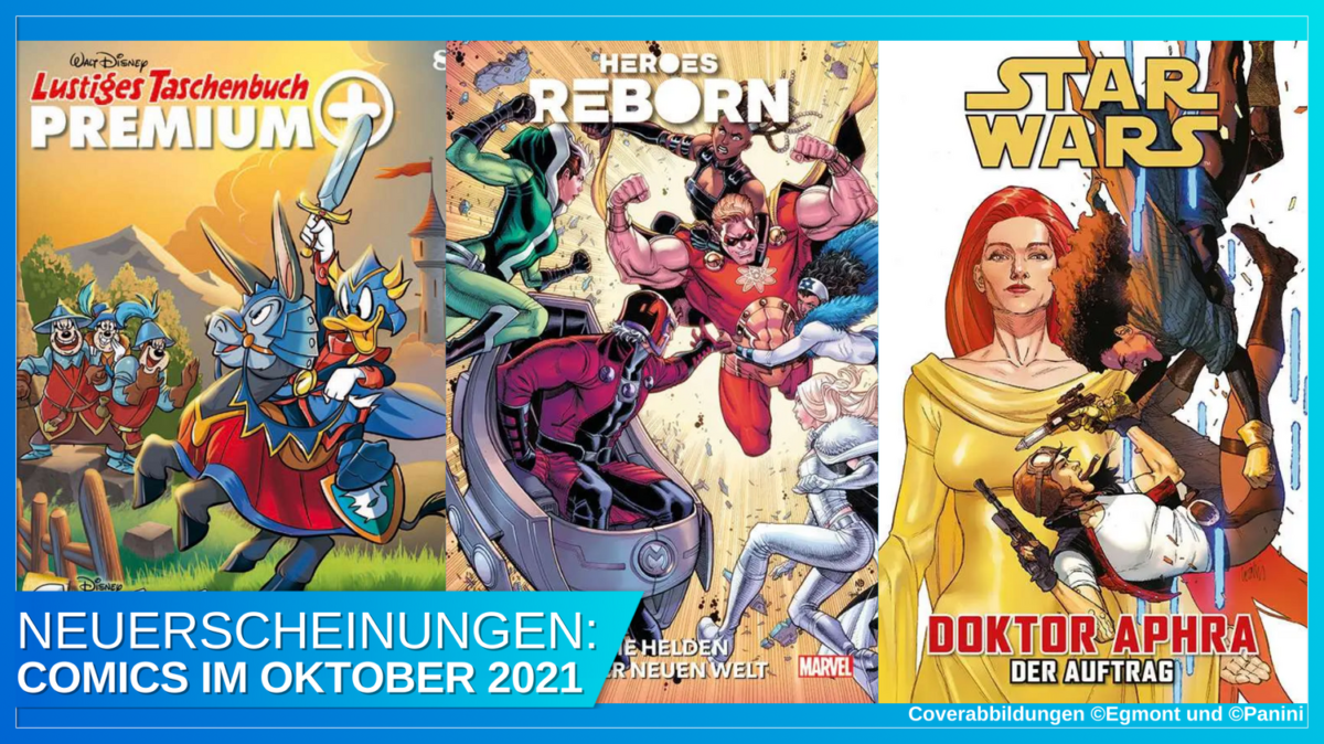 Disney Comic-Schau Oktober 2021: Phantomias im Mittelalter, eine Welt ohne Avengers und Doktor Aphra 66 Coverbild Blogbeitrag Comics 10 2021 mit Banner png