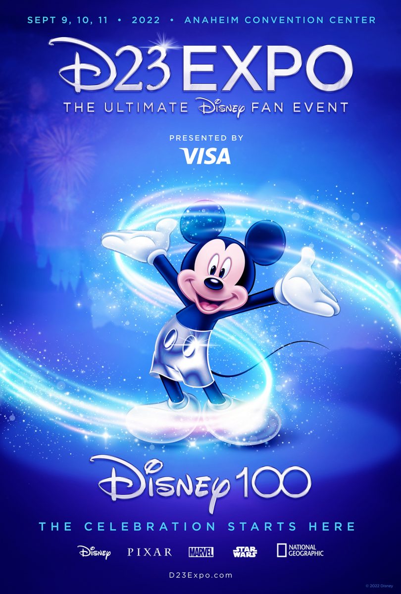 Das offizielle D23 Expo 2022 Poster mit Micky Maus