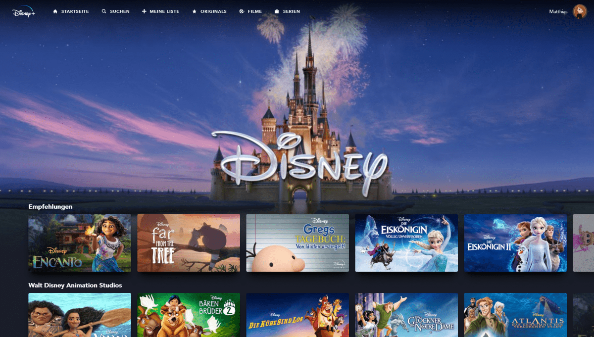 Disney Filme und Serien auf Disney+ © Disney