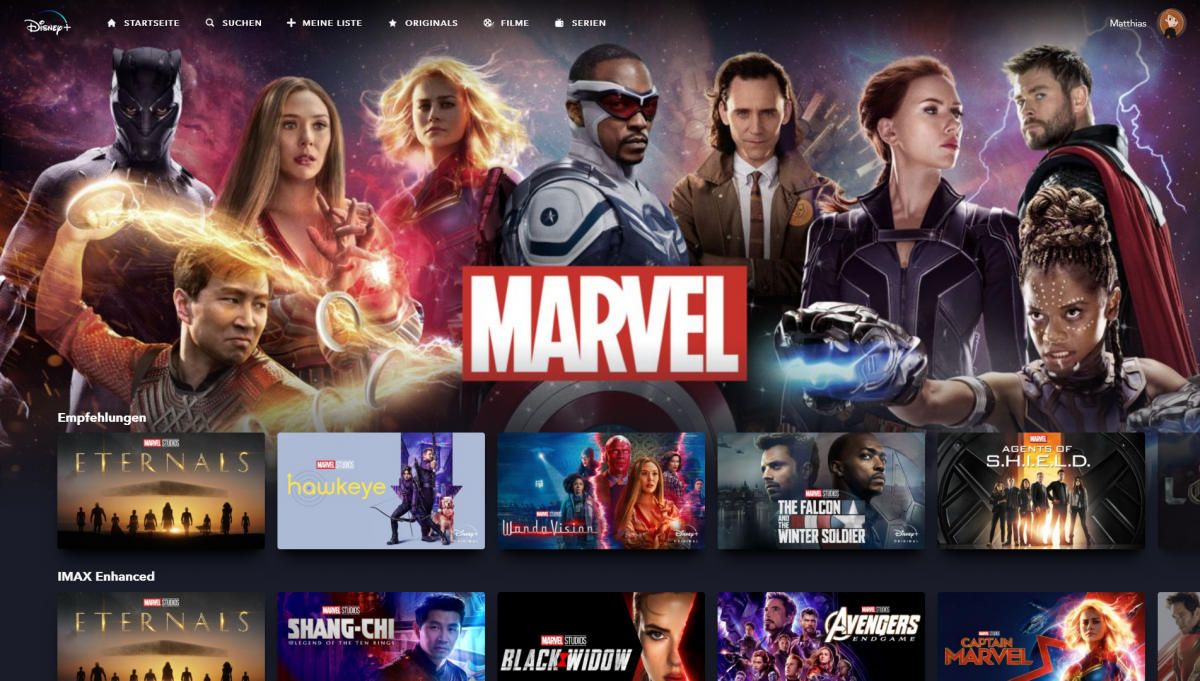 Marvel Filme und Serien auf Disney+ © Disney  