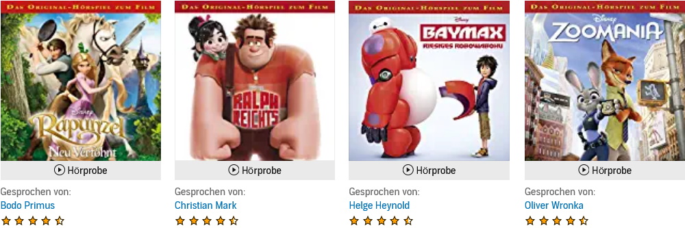 Die Disney-Abenteuer als Hörspiel direkt zum Mitnehmen auf die Ohren! 3 Disney Hörspiele