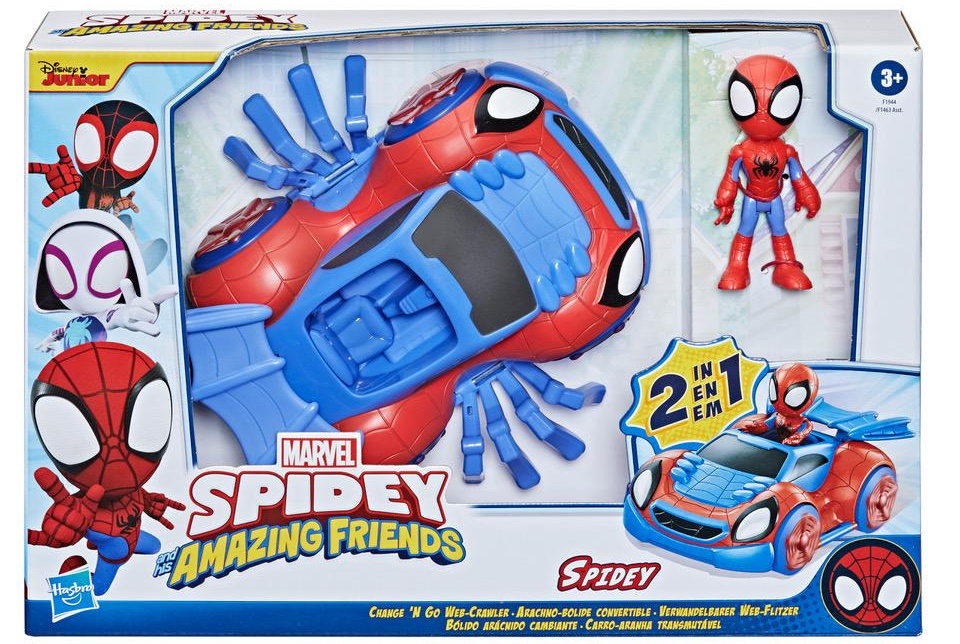 Gewinnspiel zum Serien-Neustart im Disney Channel: Marvel's Spidey und seine Super-Freunde 7 Spidey und seine Super-Freunde: 2 in 1 WEB-Flitzer von Hasbro