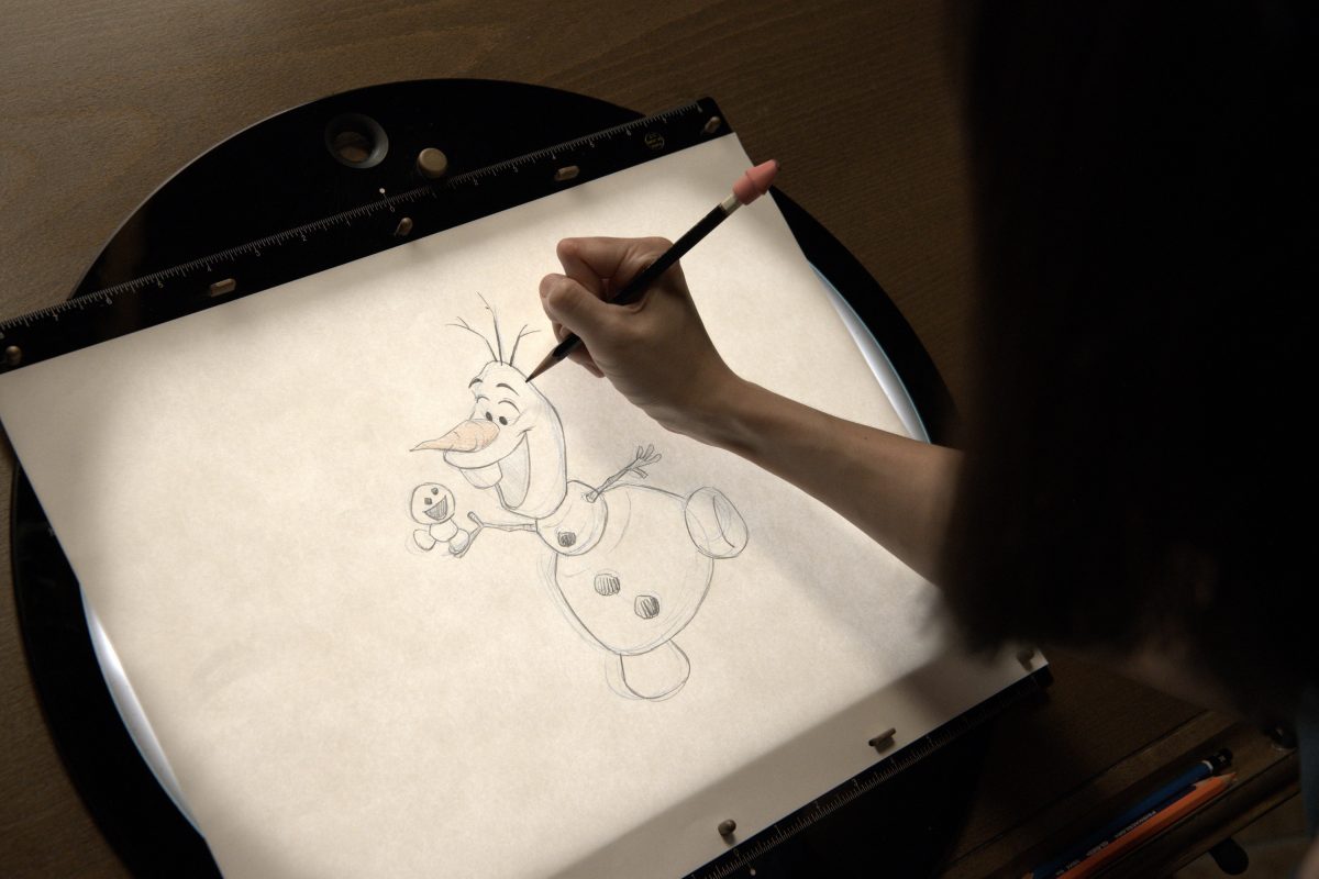 Dschinni-Animator Eric Goldberg: "Die handgezeichnete 2D Animation hat die Disney Studios nie verlassen" - SKETCHBOOK ab Mittwoch auf Disney+ 18 Hyun-Min Lee zeichnet Olaf aus Frozen