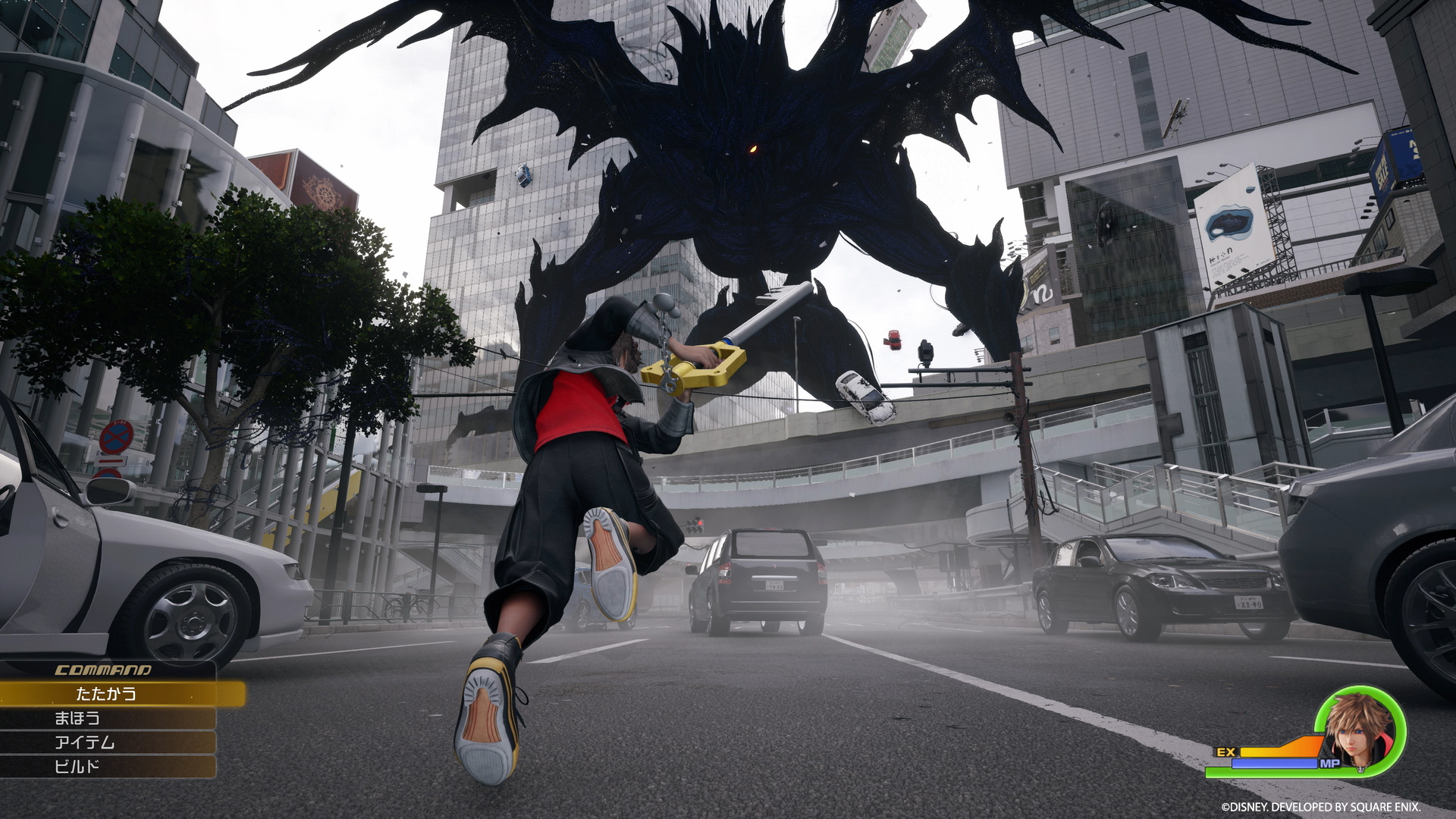 Jetzt in Entwicklung: KINGDOM HEARTS IV und Missing-Link; Dark Road Finale ab August 2022! 35 Sora fighting a Dark Side Heartless in KINGDOM HEARTS IV in Quadratum