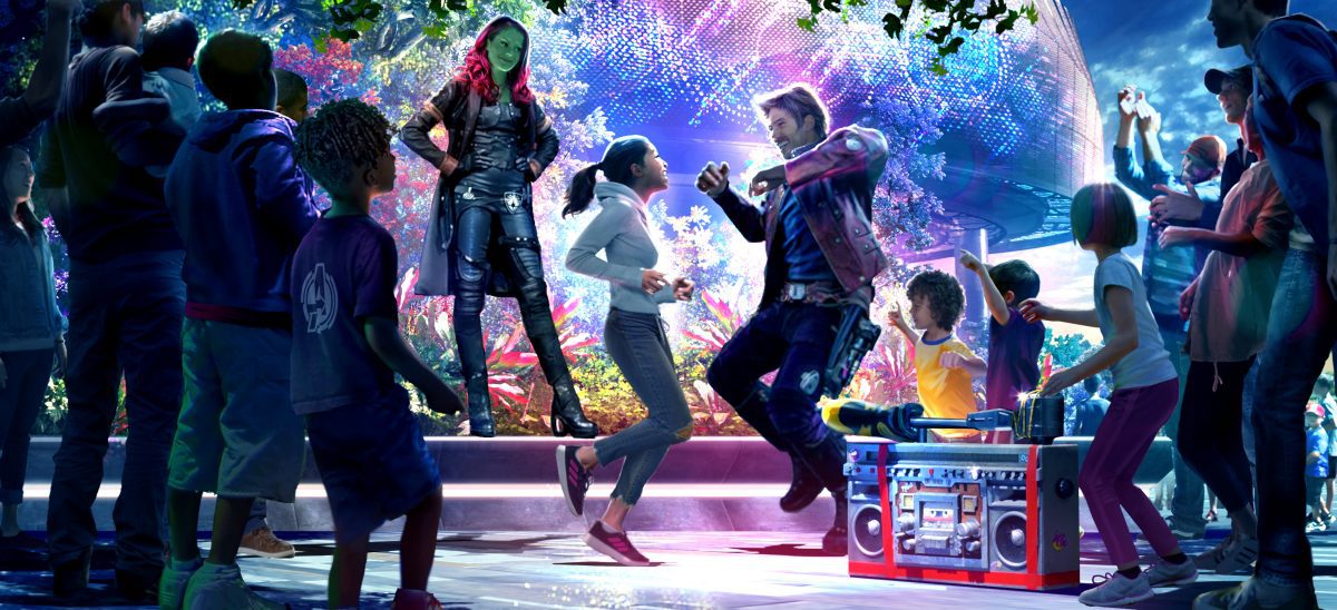 Die große Marvel AVENGERS CAMPUS Eröffnung am 20. Juli 2022 - Alle Details zum brandneuen Superhelden Land in Disneyland Paris! 18 Guardians of the Galaxy's Star-Lord und Gamora in Marvel Avengers Campus in Disneyland Paris