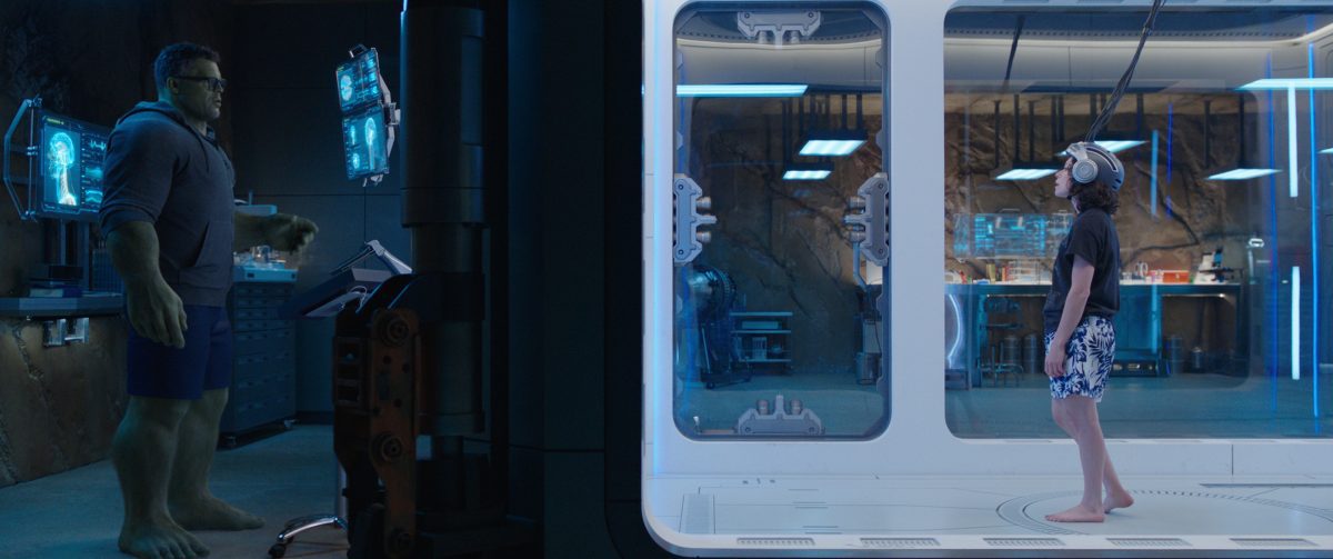 Bruce Banner und Jennifer Walters in Marvel Studios' "She-Hulk: Die Anwältin" auf Disney+
