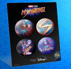 Verlosung: Exklusives Ms. Marvel Fanpaket zur Disney+ Serie zu gewinnen! 5 Ms. Marvel buttons