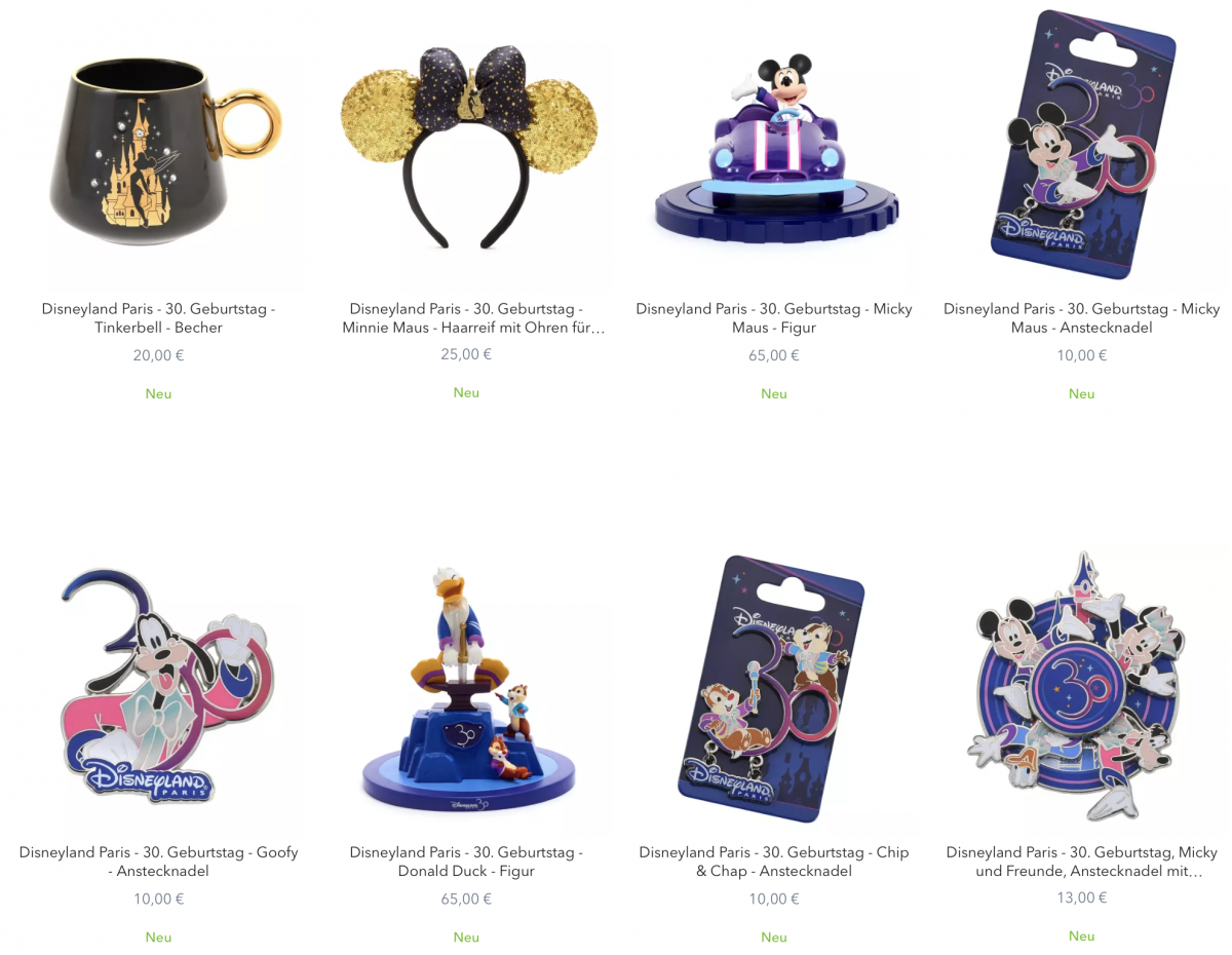 Jubiläums-Merchandise jetzt bei shopDisney: 30 Jahre Disneyland Paris, 25 Hercules, 50 Jahre Main Street Electrical Parade und 50 Jahre Walt Disney World 3 Disneyland Paris Merchandise zum 30. Jubiläum