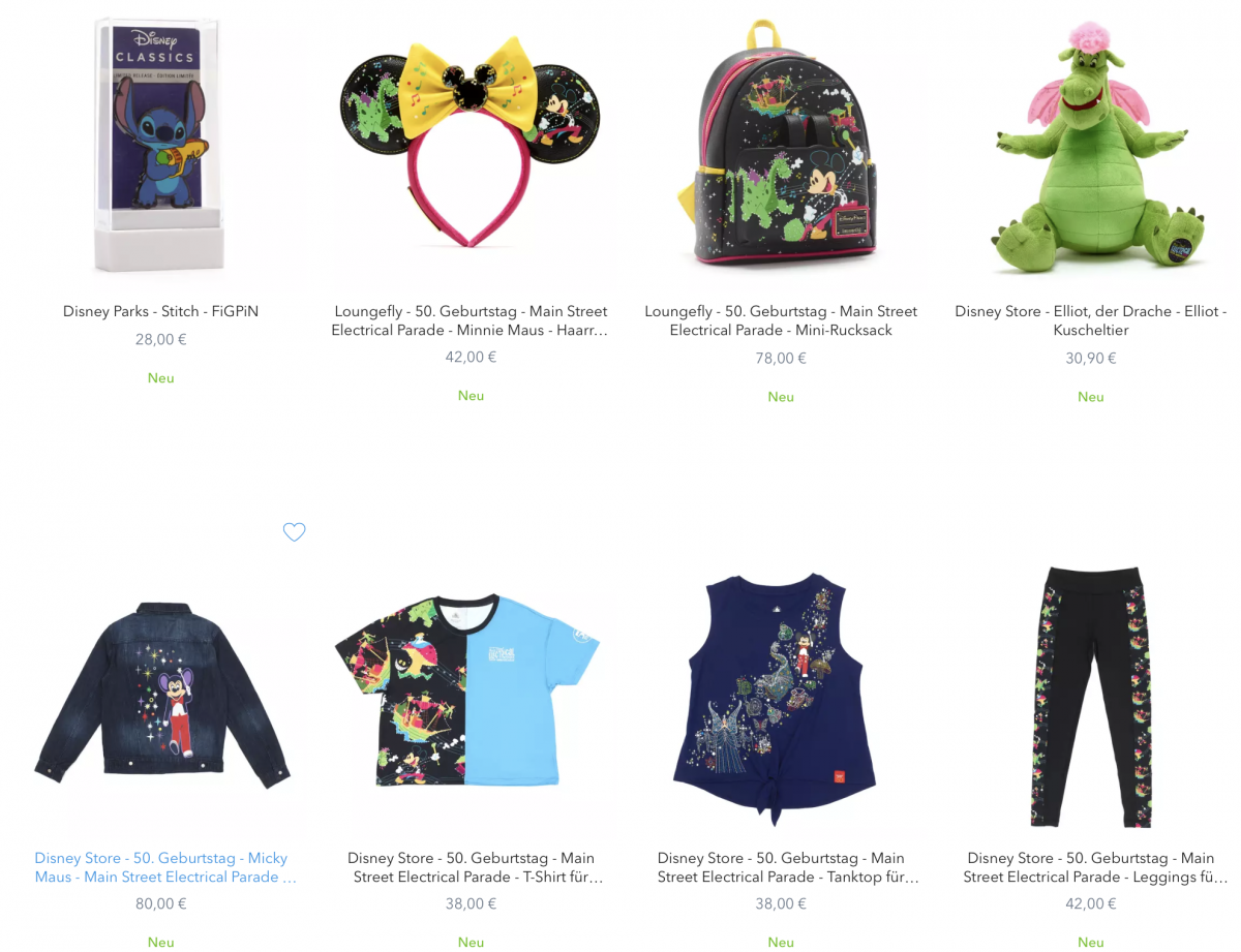 Jubiläums-Merchandise jetzt bei shopDisney: 30 Jahre Disneyland Paris, 25 Hercules, 50 Jahre Main Street Electrical Parade und 50 Jahre Walt Disney World 4 Disneyland Resorts Main Street Electrical Parade feiert 50. Jubiläum