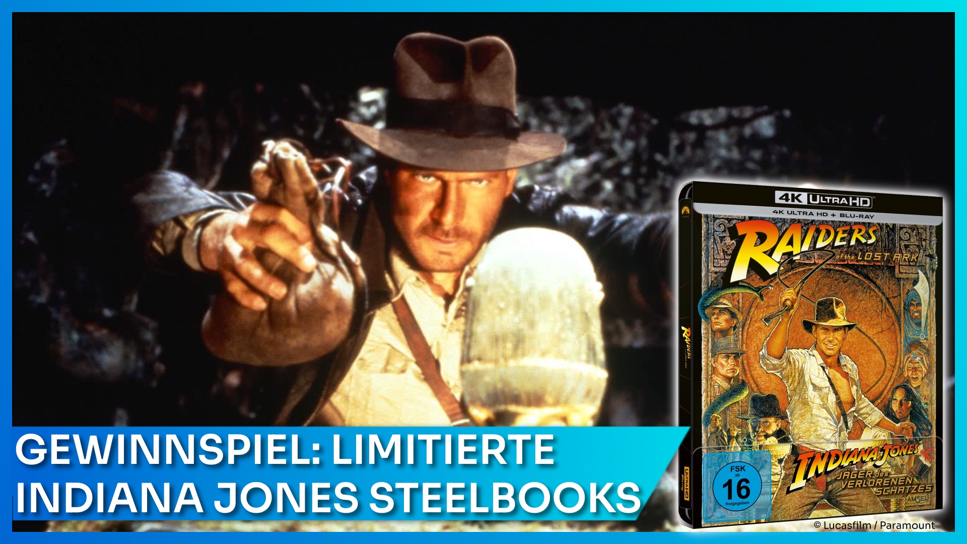 Indiana Jones - Jäger des verlorenen Schatzes 4K Ultra HD Blu-ray Steelbook Gewinnspiel