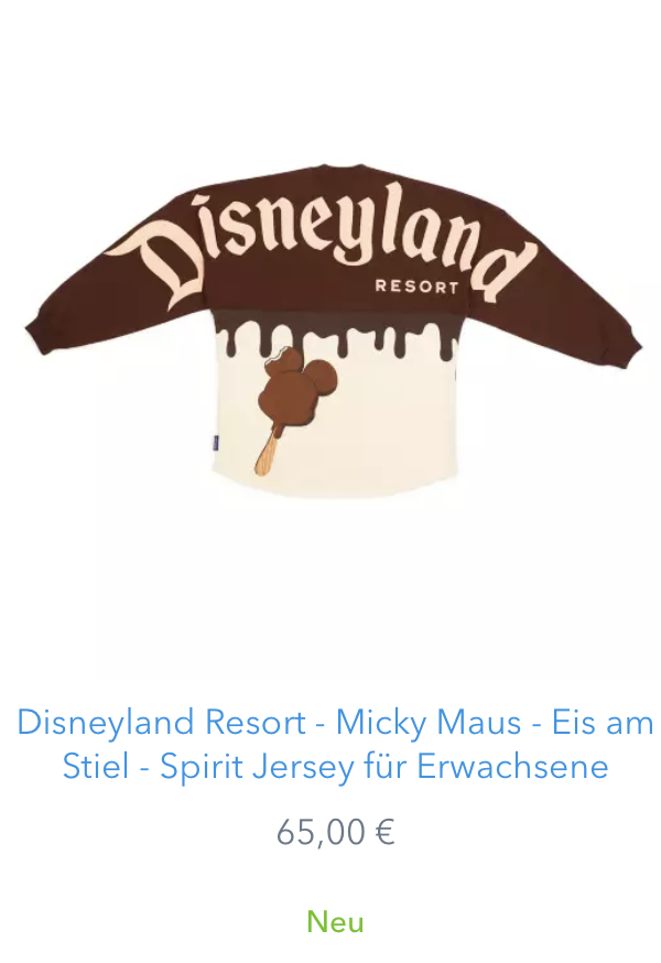 Disneyland Spirit Jersey snack collection Mickey Ice Cream Bar