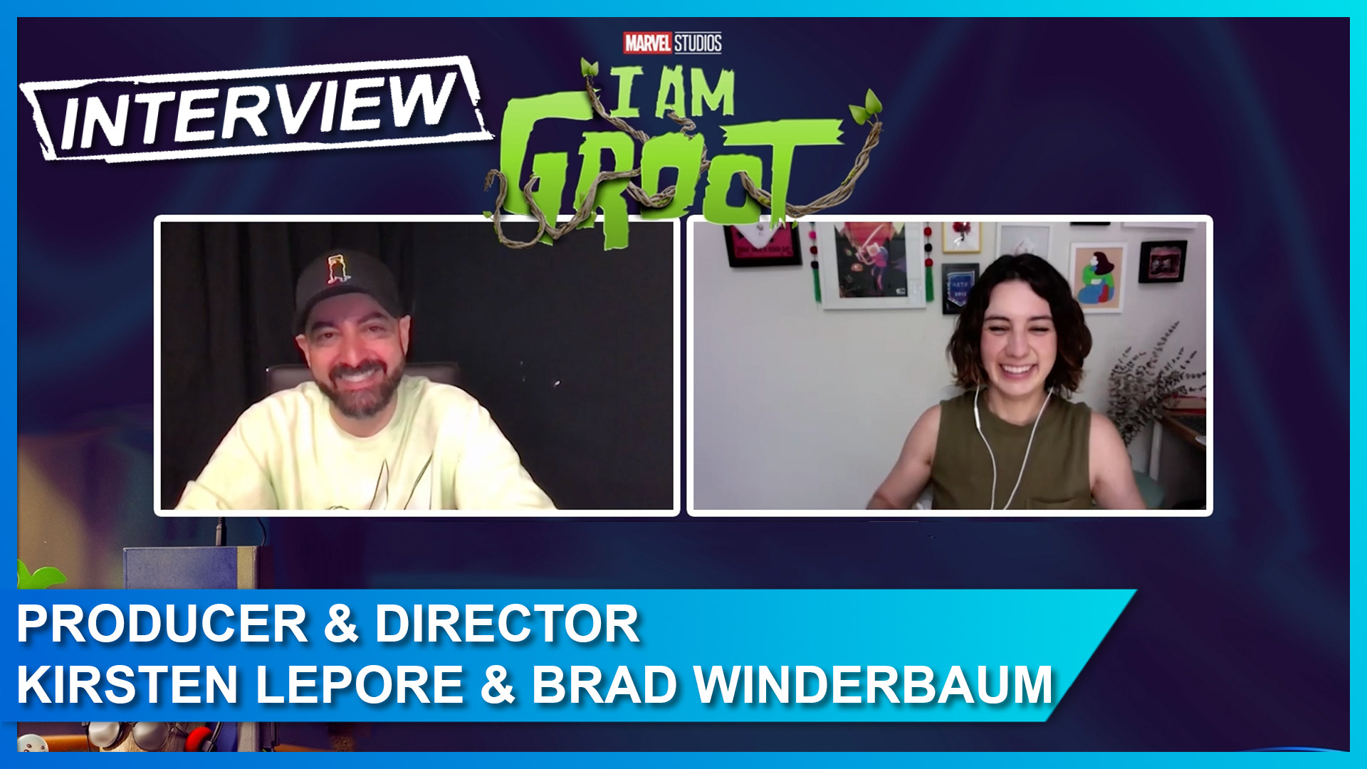 Marvel's I Am Groot Disney+ original show interview with Kirsten Lepore and Brad Winderbaum