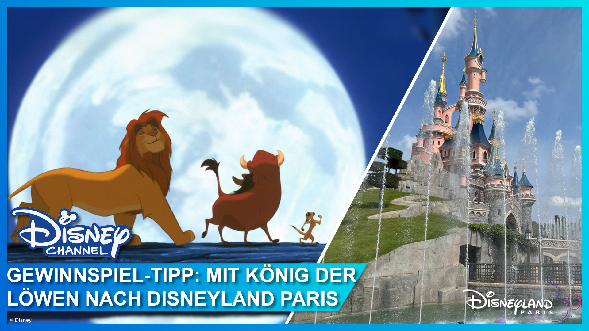 König der Löwen im Disney Channel schauen und beim Gewinnspiel Reise nach Disneyland Paris gewinnen!