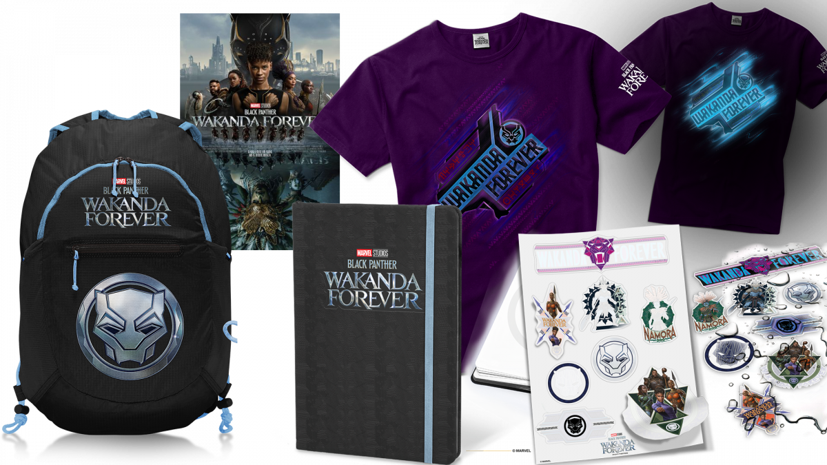 Der König ist tot. – Trauriger Anlass zur Rückkehr nach Wakanda | Review & Gewinnspiel zu BLACK PANTHER: WAKANDA FOREVER 5 Black Panther: Wakanda Forever Fanpakete bei unserem Gewinnspiel zu gewinnen. Bestehend aus Rucksack, T-Shirt, Notizbuch, Sticker und Poster