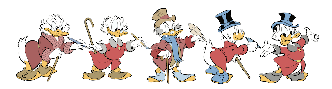 75 Jahre Dagobert Duck: Alles über die Geschichte und das Jubiläum der reichsten Ente der Welt 3 Entwicklung des Designs von Dagobert Duck