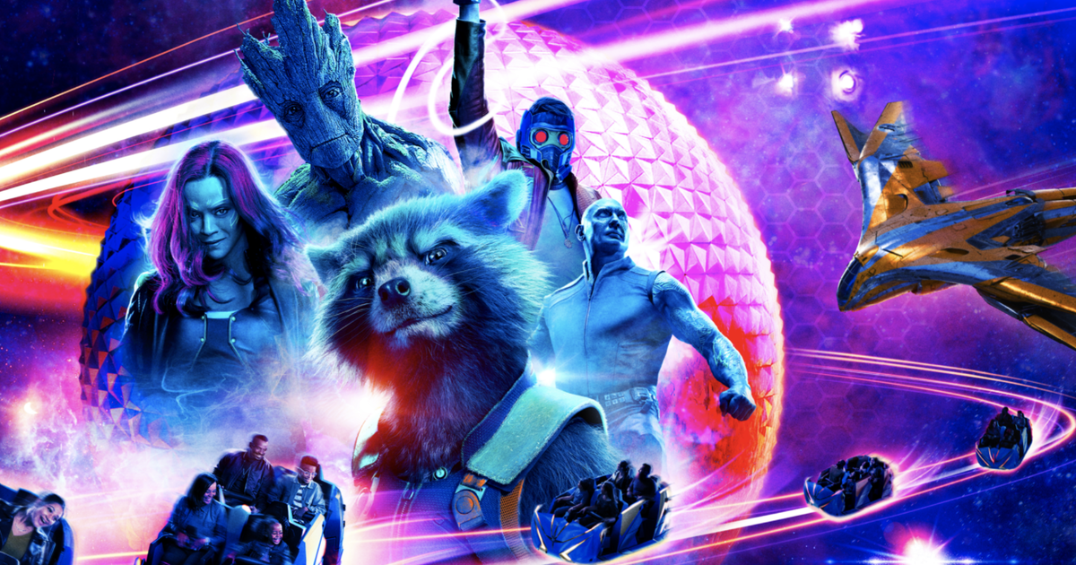 Marvel's Guardians of the Galaxy: Cosmic Rewind Attraktion in EPCOT in Walt Disney World in Orlando, Florida