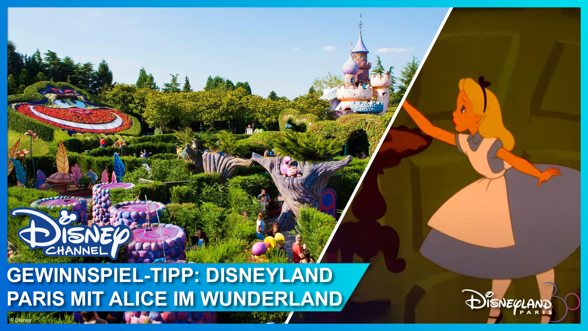 Mit Alice im Wunderland beim Gewinnspiel im Disney Channel eine Reise nach Disneyland Paris gewinnen