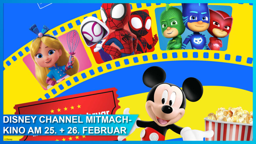 Gewinnspiel: Das Disney Channel Mitmach-Kino kehrt zurück! Vorschul-Spaß mit Micky, Spidey und Co. am 25. + 26. Februar in 500 Kinos