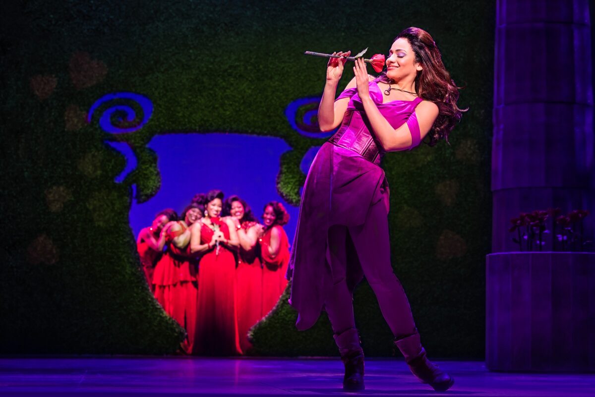 © Paper Mill Playhouse, Photos by Evan Zimmerman and Jeremy Daniel featuring Isabelle McCalla, Charity Angél Dawson, Tiffany Mann, Anastacia McCleskey, Destinee Rea, and Rashidra Scott
