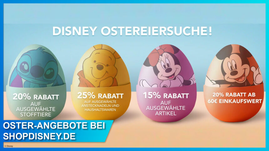 Oster-Rabatt bei shopDisney.de: 25% mit Promocode sparen bis 17. April!