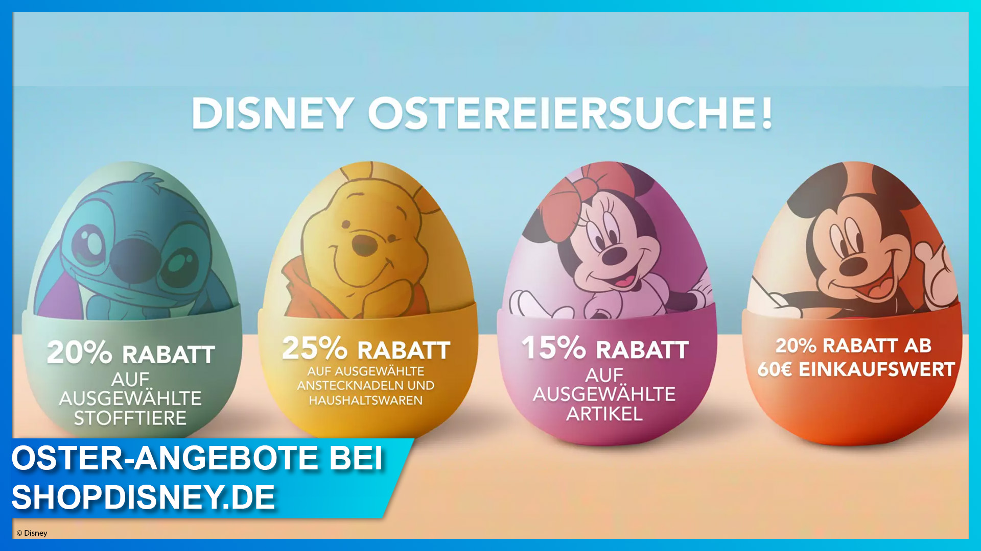 Oster-Angebote und Rabattcodes für März 2023 bei shopDisney.de