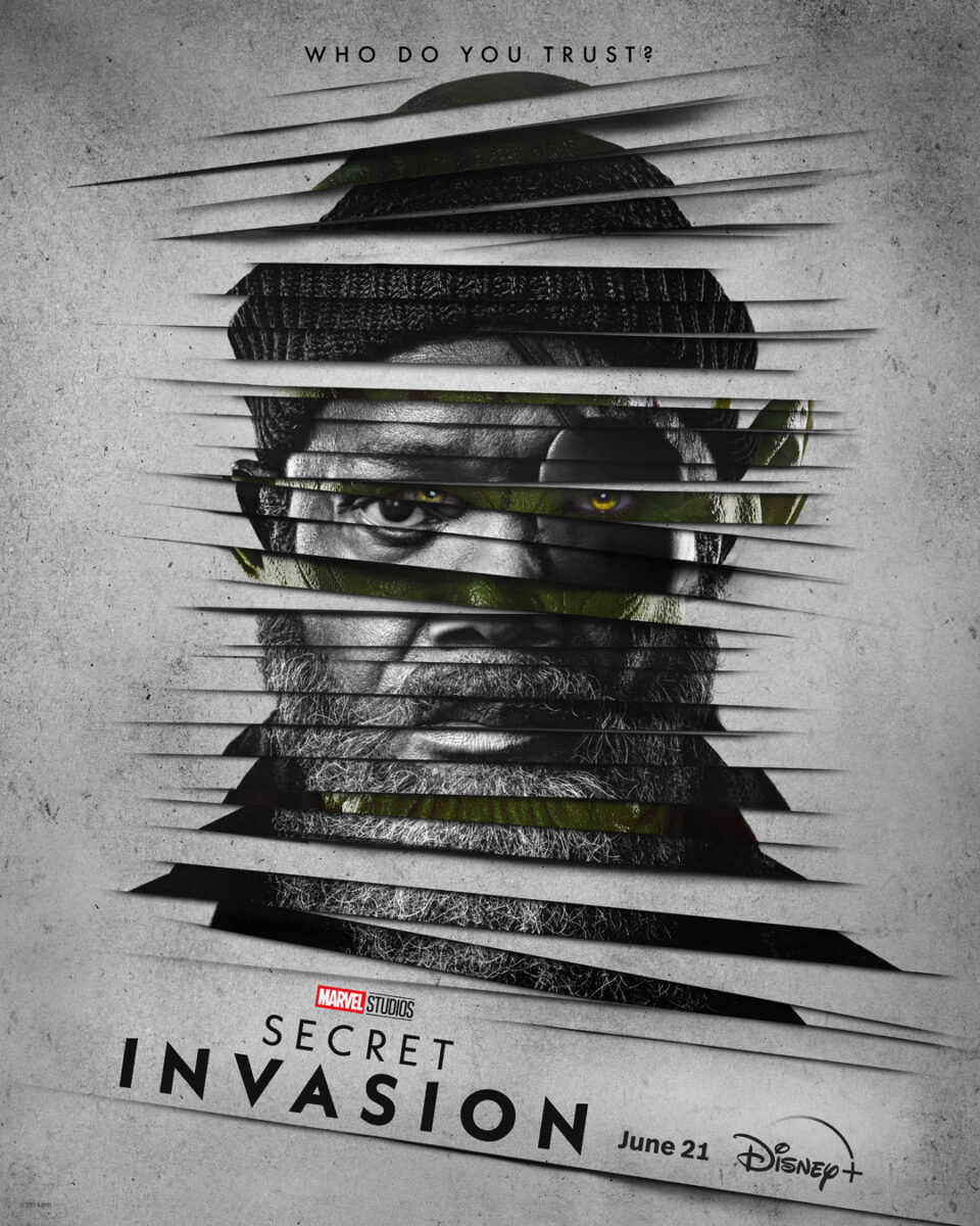 Poster für Marvels Secret Invasion mit Samuel L Jackson als Nick Fury auf Disney+