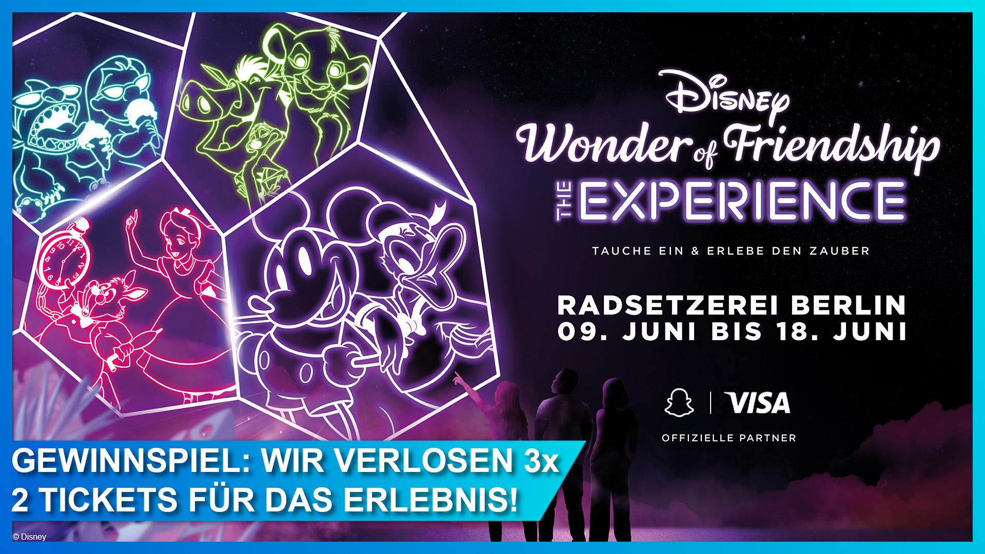 Ticket Gewinnspiel für Disney100: Wonder of Friendship – The Experience in Berlin