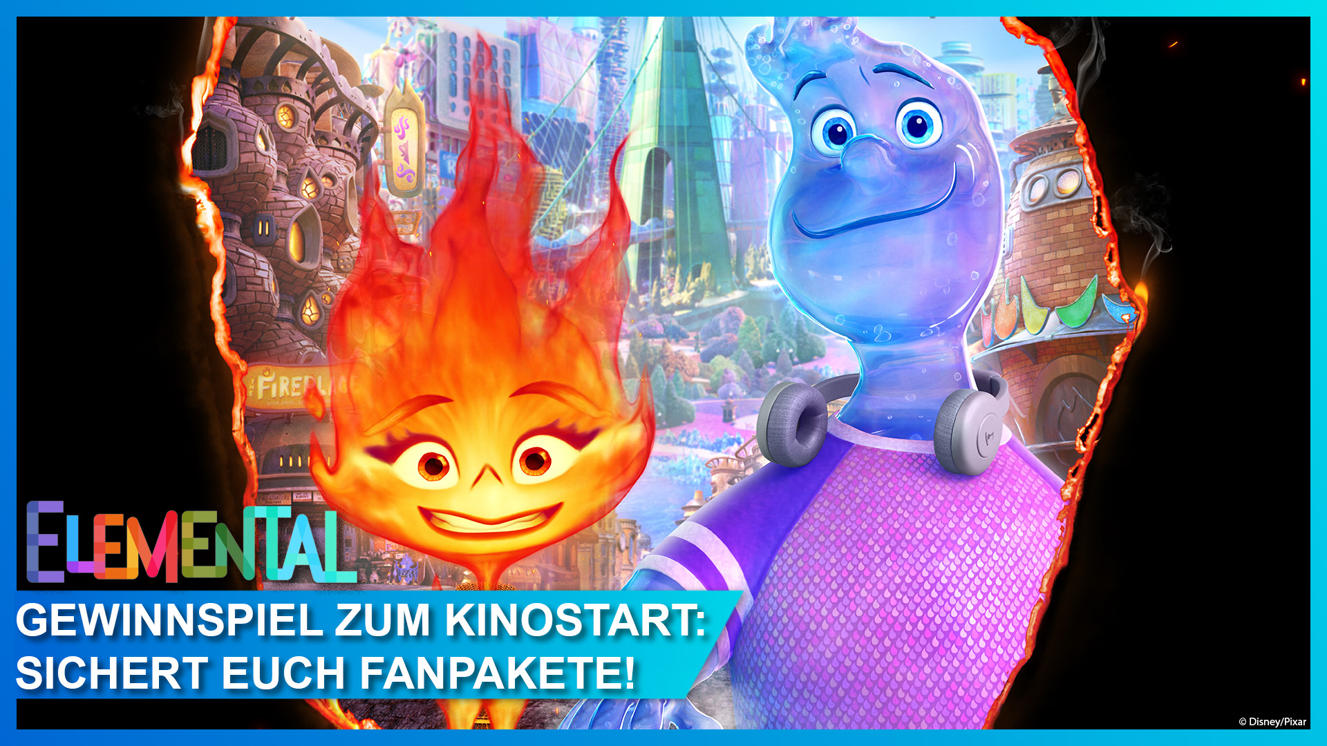 Gewinnspiel zum Kinostart von Disney-Pixars "Elemental"