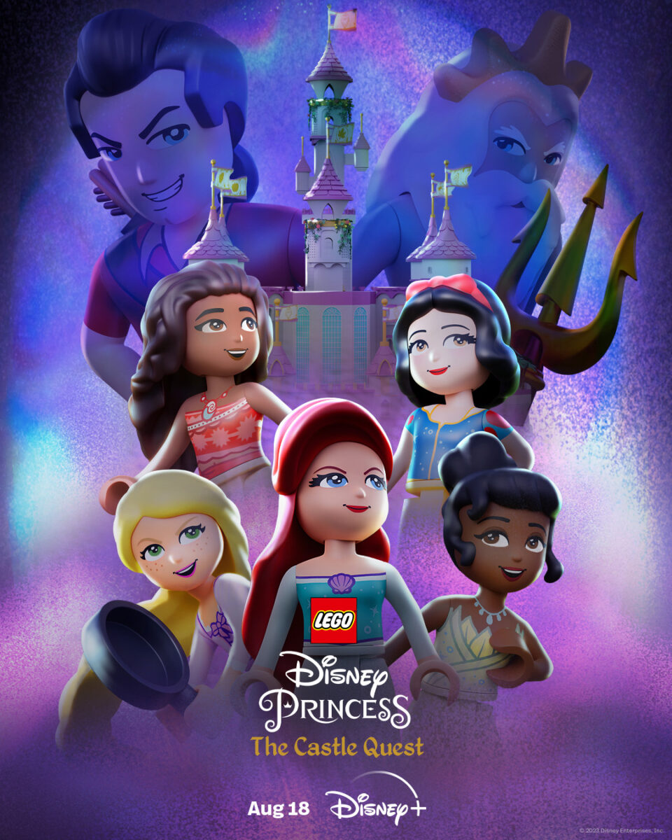 Princess Power ab 18. August: LEGO Disney Prinzessin: Das Schloss-Abenteuer auf Disney+ mit Gaston, König Triton, Vaiana, Arielle, Rapunzel, Schneewittchen und Tiana