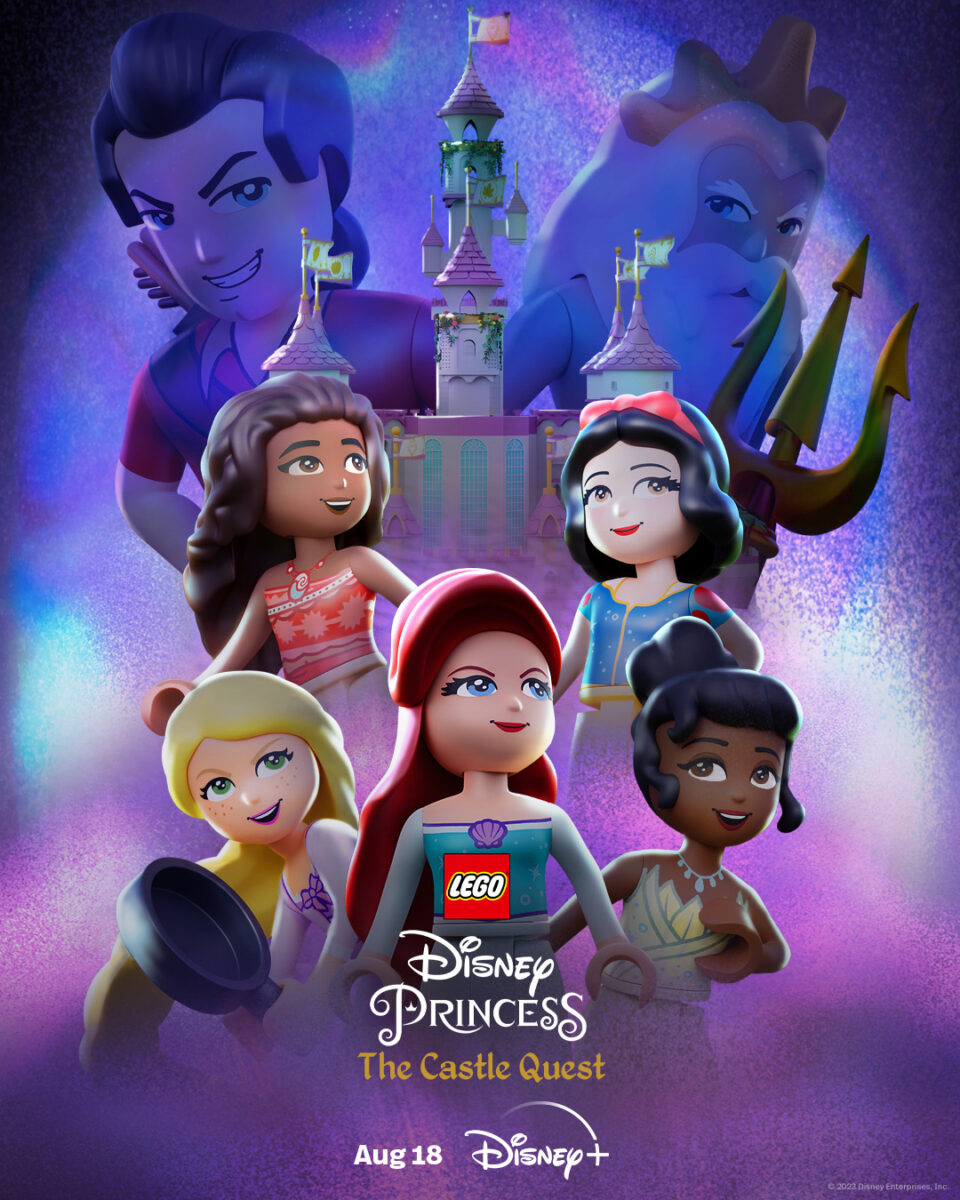 Princess Power ab 18. August: LEGO Disney Prinzessin: Das Schloss-Abenteuer auf Disney+ 3 Princess Power ab 18. August: LEGO Disney Prinzessin: Das Schloss-Abenteuer auf Disney+ mit Gaston, König Triton, Vaiana, Arielle, Rapunzel, Schneewittchen und Tiana