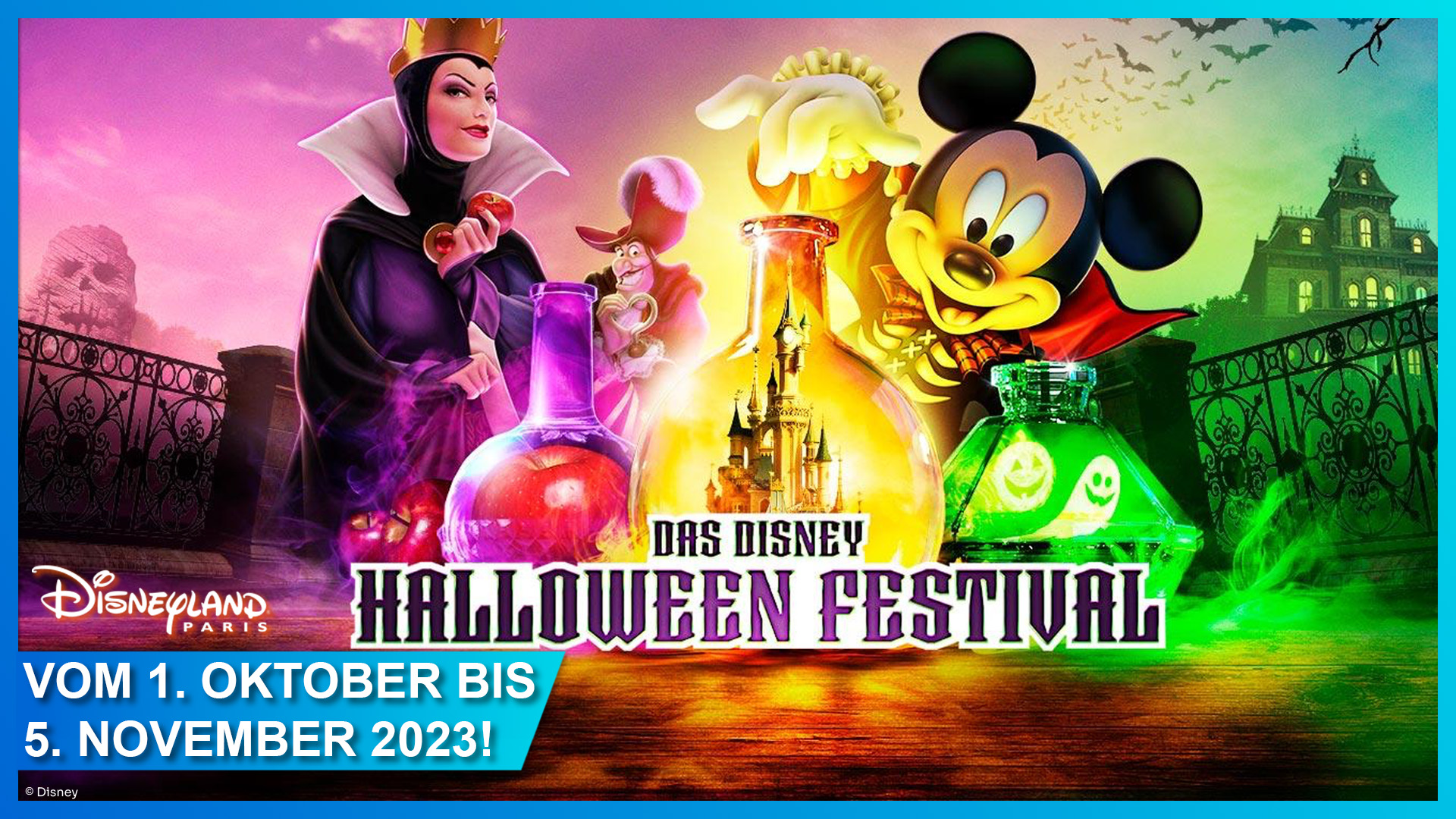 Halloween Saison in Disneyland Paris vom 1. Oktober bis 5. November 2023