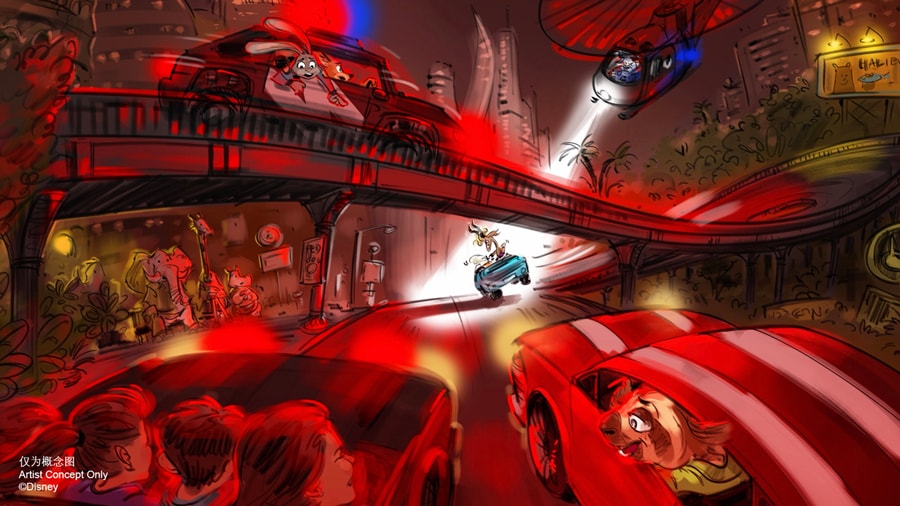 Zootopia: Hot Pursuit Attraction at Shanghai Disneyland opens end of 2023 in China