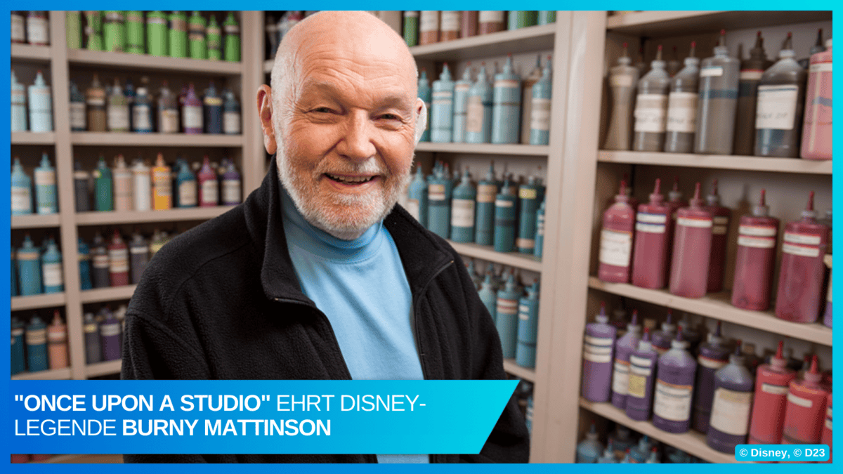 “Once Upon a Studio” – der Jubiläumsfilm zu Disney100 ehrt Disneys Animationsstudio und vor allem Burny Mattinson 13 Disney Legend Burny Mattinson hat ein Cameo in "Once Upon a Studio", dem Jubiläums-Kurzfilm zu Disney100 auf Disney+