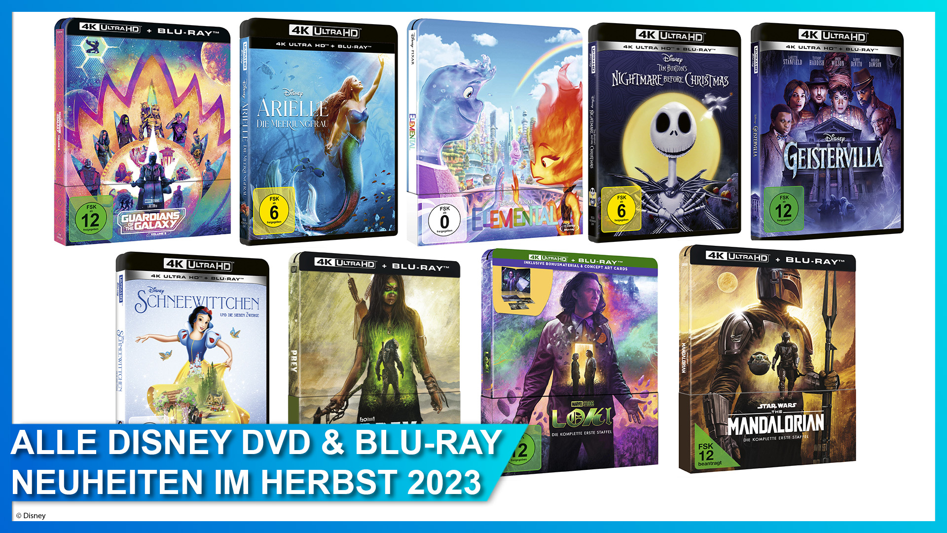 Disney, Pixar, Marvel, Star Wars, 20th Century Home Entertainment DVD Blu-ray Neuheiten im Oktober, November, Dezember 2023