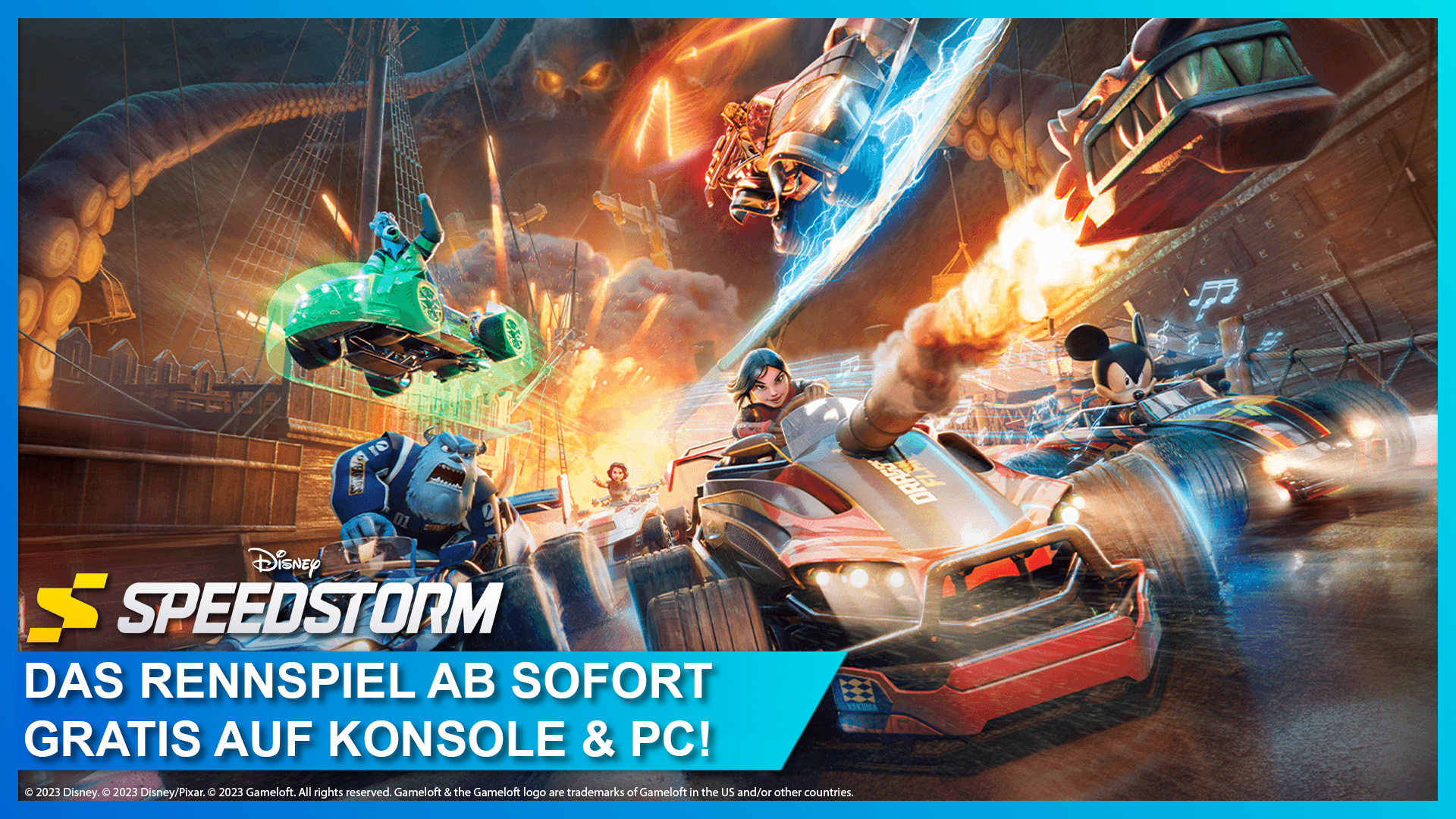 Das Rennspiel Disney Speedstorm von Gameloft ist ab sofort für PlayStation, Xbox, Switch und PC verfügbar