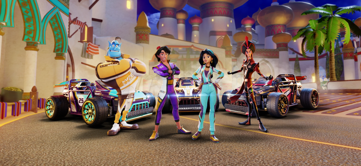 Auch Dschinni, Aladdin, Prinzessin Jasmin und Dschafar sind als Racer verfügbar